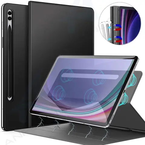 Case For Samsung Galaxy Tab S10 FE Plus,Magnetic Stand Cover For S9FE With Pencil Holder For S9/S10 Ultra Auto Sleep Wake