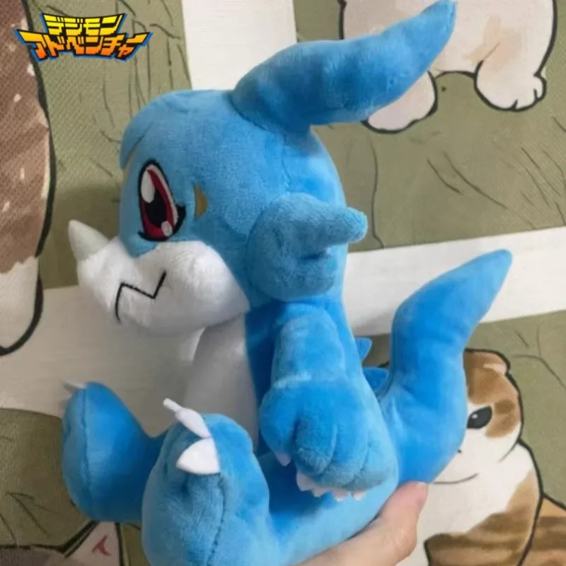 Digimon-muñeco de Peluche de Anime v-mon, Peluches de dibujos animados Kawaii, decoración de habitación, almohada de Peluche para niños, adorno, regalos de vacaciones