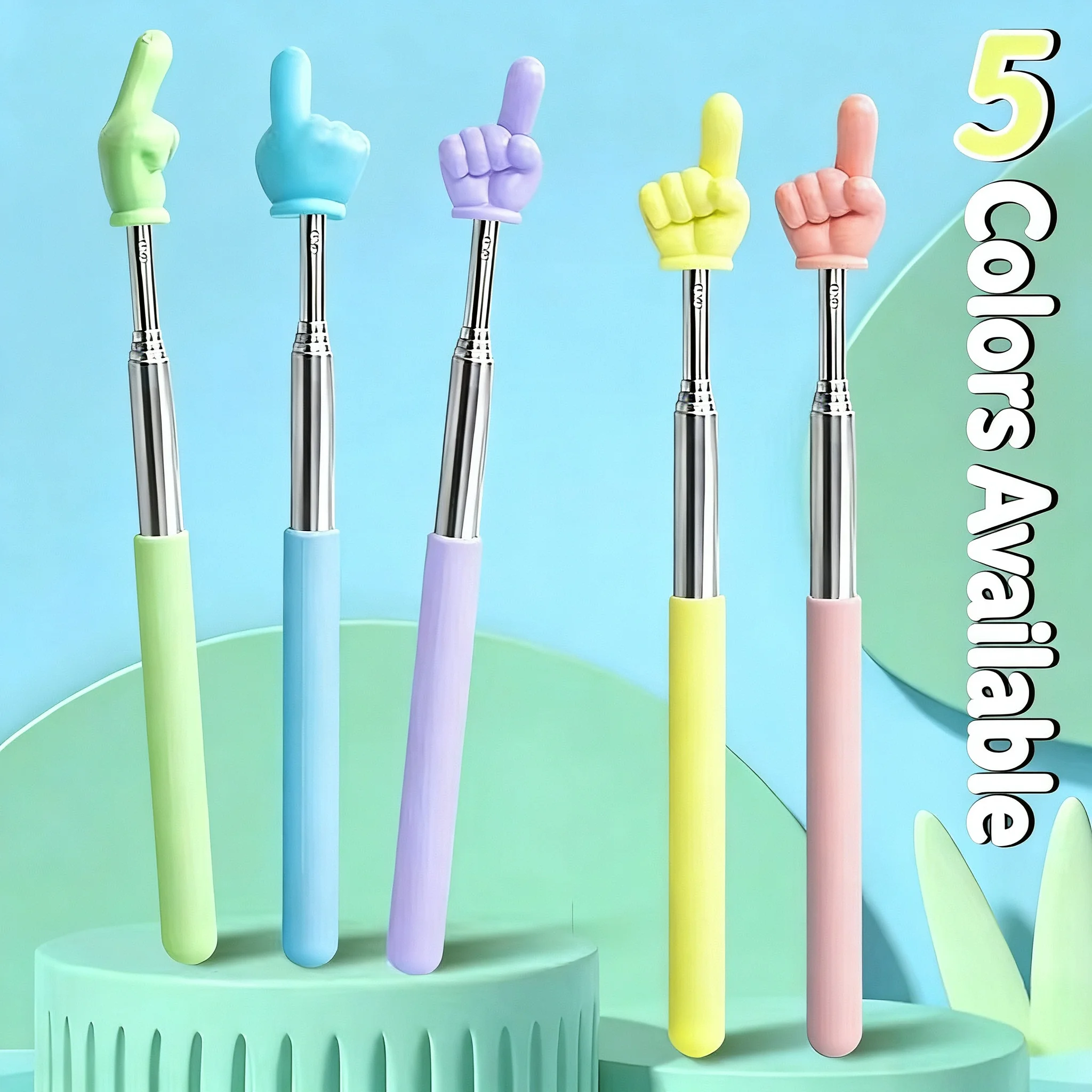 1PC Teaching Tool for School Teachers Telescopic Stainless Classroom Point Stick Retractable Presentation Blackboard Instruction