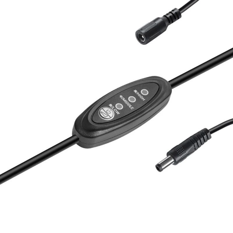 97QC Universally 5V 5.5x2.1mm 3ギア調整可能な電源アダプターモーターブロワーファンのブレイネススピードコントロール
