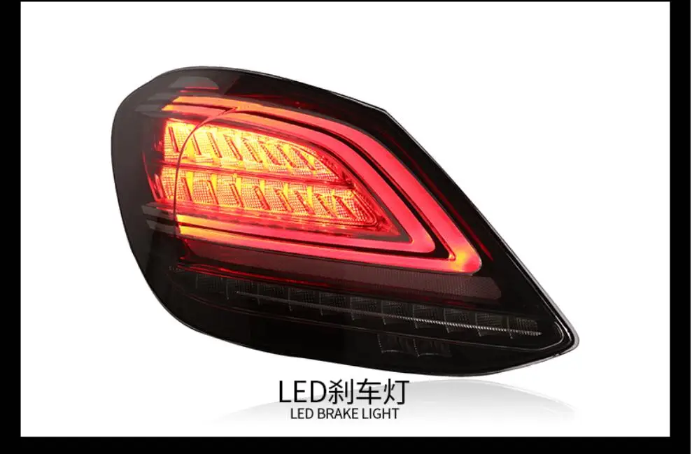 

car accessories bumper tail light for Mercedes Benz W205 taillight C180 C200 C260 2015~2018 LED Taillamp rear light C63 fog