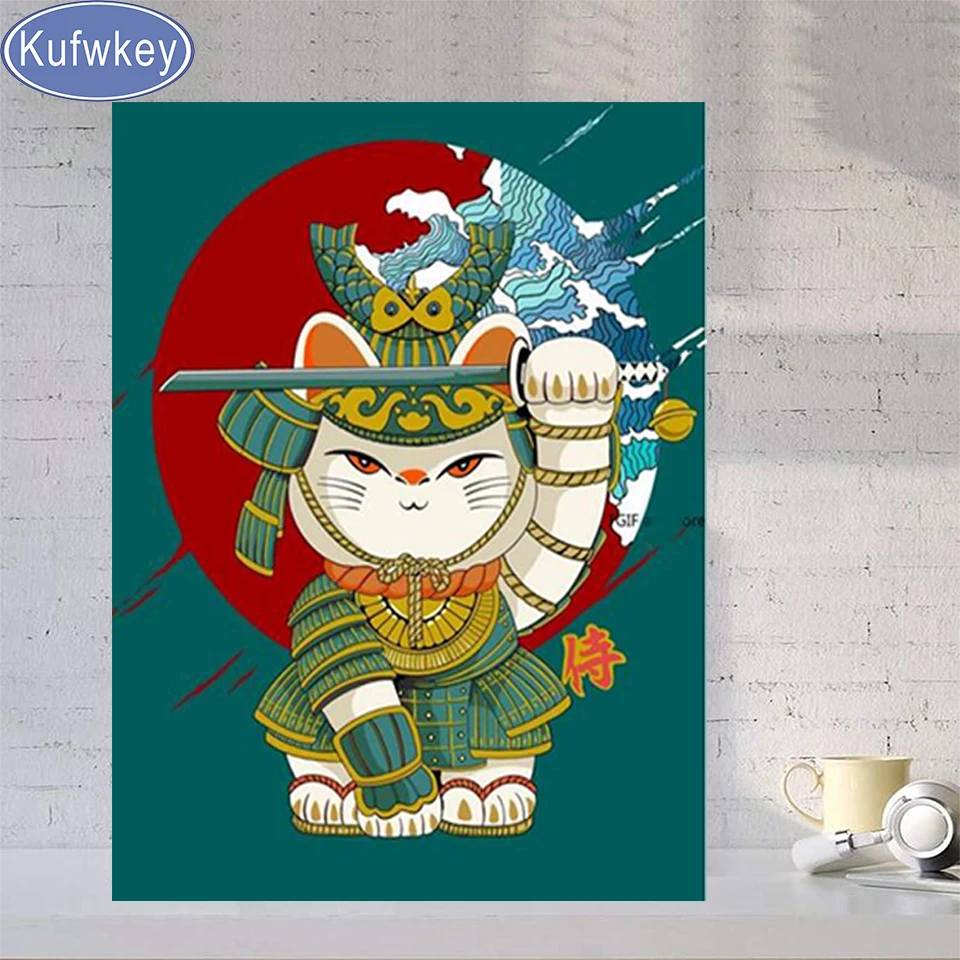 5D Diy Diamond Painting The Great Wave Of Kanagawa Japanese Full Cross Stitch Kit Diamond Mosaic Famous Painting Home Decor