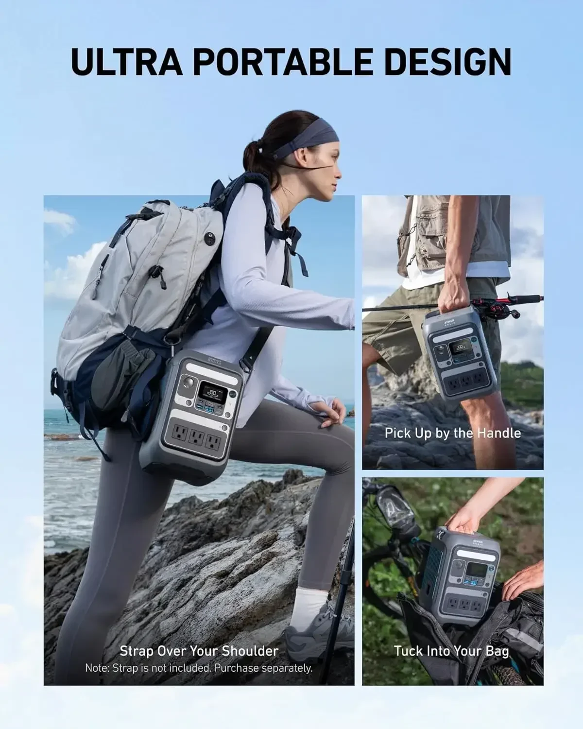 محطة طاقة محمولة SOLIX C300، بطارية LiFePO4 خارجية بقدرة 288 وات في الساعة، مولد طاقة شمسية بقدرة 300 وات (600 وات)، شحن سريع في اتجاهين بقدرة 140 وات