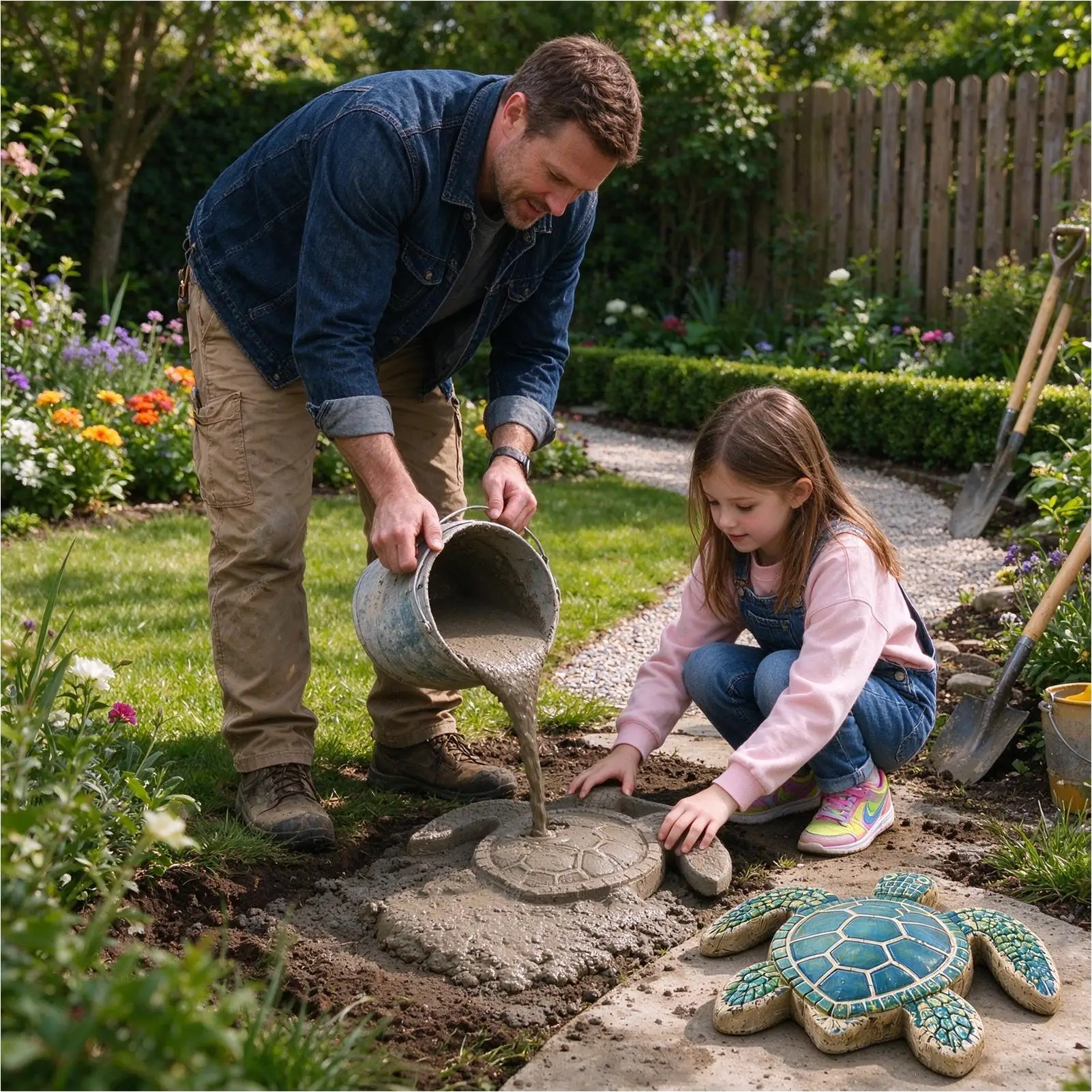 Concrete Stepping Stone Molds DIY Cute Sea Turtle Reusable Craft Supplies Garden Stones Making Cement Molds For Pavers Outdoor
