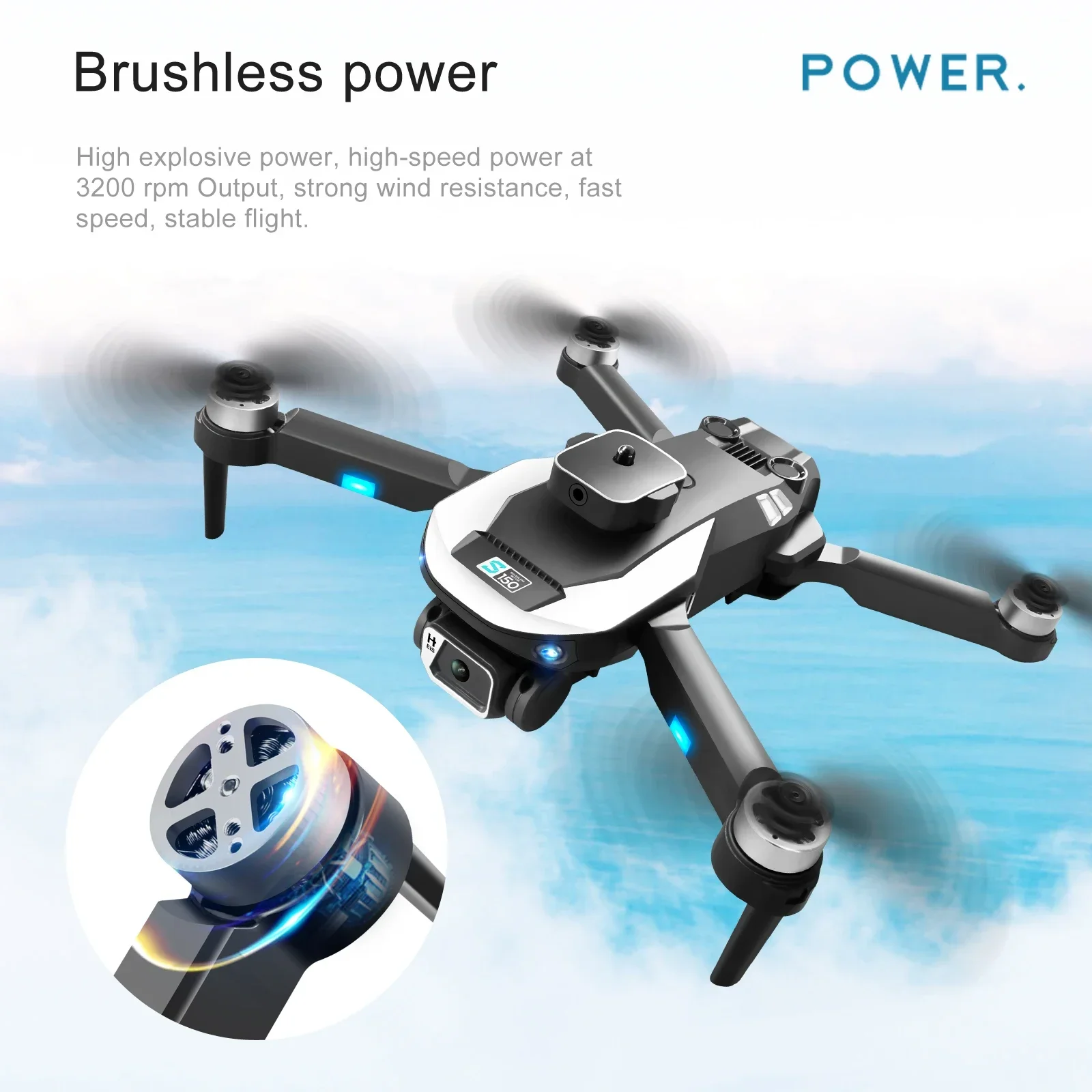 S150 Drone 8K ESC Dual Camera Optical Flow Positioning Dron Brushless Motor Four-Sided Obstacle Avoidance Quadcopter Toy