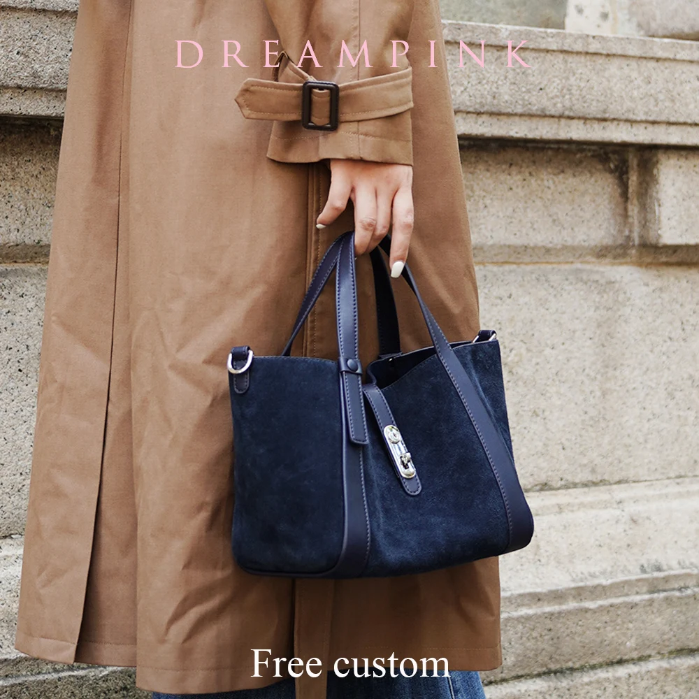 

Luxury Women Handbag Custom Letters Small Female Hobo Tote Bag Velvet Suede Cow Leather New Design Lady Top Handle Shoulder Bag