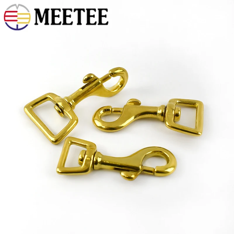 2/5Pcs 12-38mm Pure Brass Swivel Lobster Clasp Bags Strap Connect Clips Hook Dog Collar KeyChain DIY Luggage Hardware Accessory