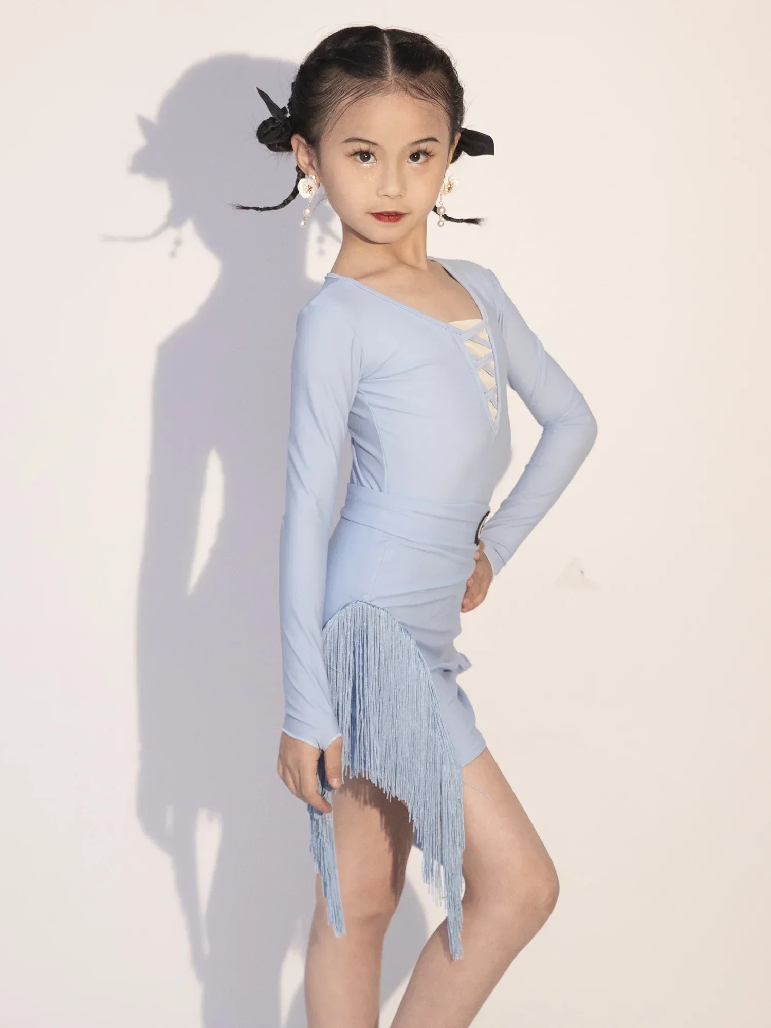 โมเดิร์นชุดเต้นรําละตินสําหรับสาวการแข่งขัน Salsa Tango Dancewear Latin เต้นรําชุด Cha Cha Professional ชุดเต้นรํา