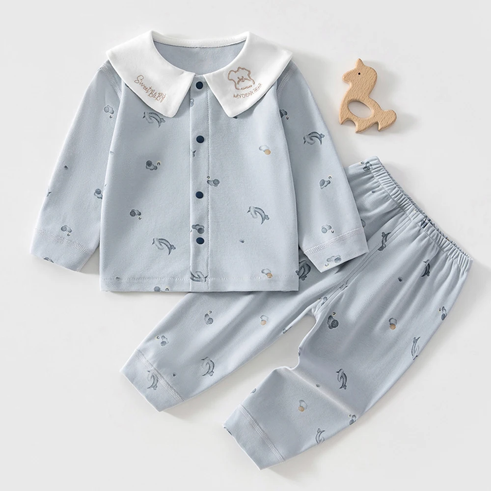 Baby Girl Outfit 100% Cotton Spring Autumn Winter Long Sleeve Tops Pants Two Pieces Infant Boy Clothing Sets Unisex Baby Clothes