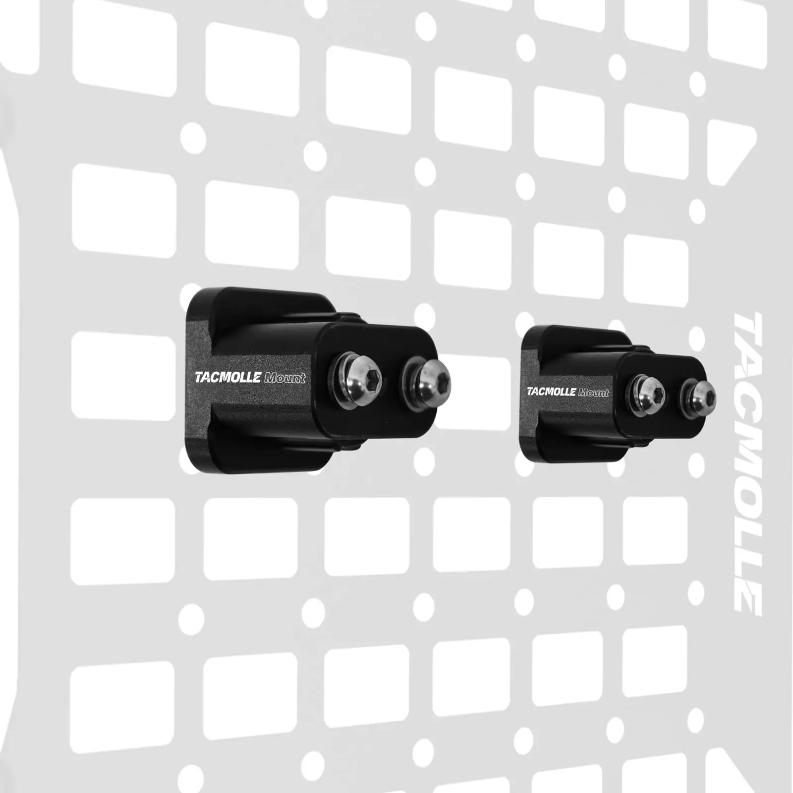 TACMOLLE 2pcs Mounting Brackets Base for MOLLE Panel, MOLLE Accessories Adapter Mount for Extinguisher Mount Gun Rack Gas