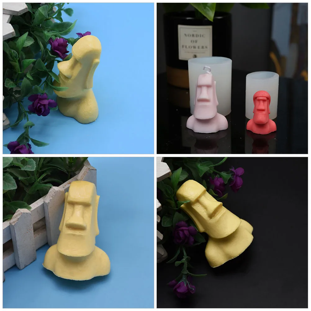 

2 Pcs Stone Statue Mold Durable Diy Soap Ice Cubes Reusable Silicone Molds for Resin Silica Gel Epoxy Candles