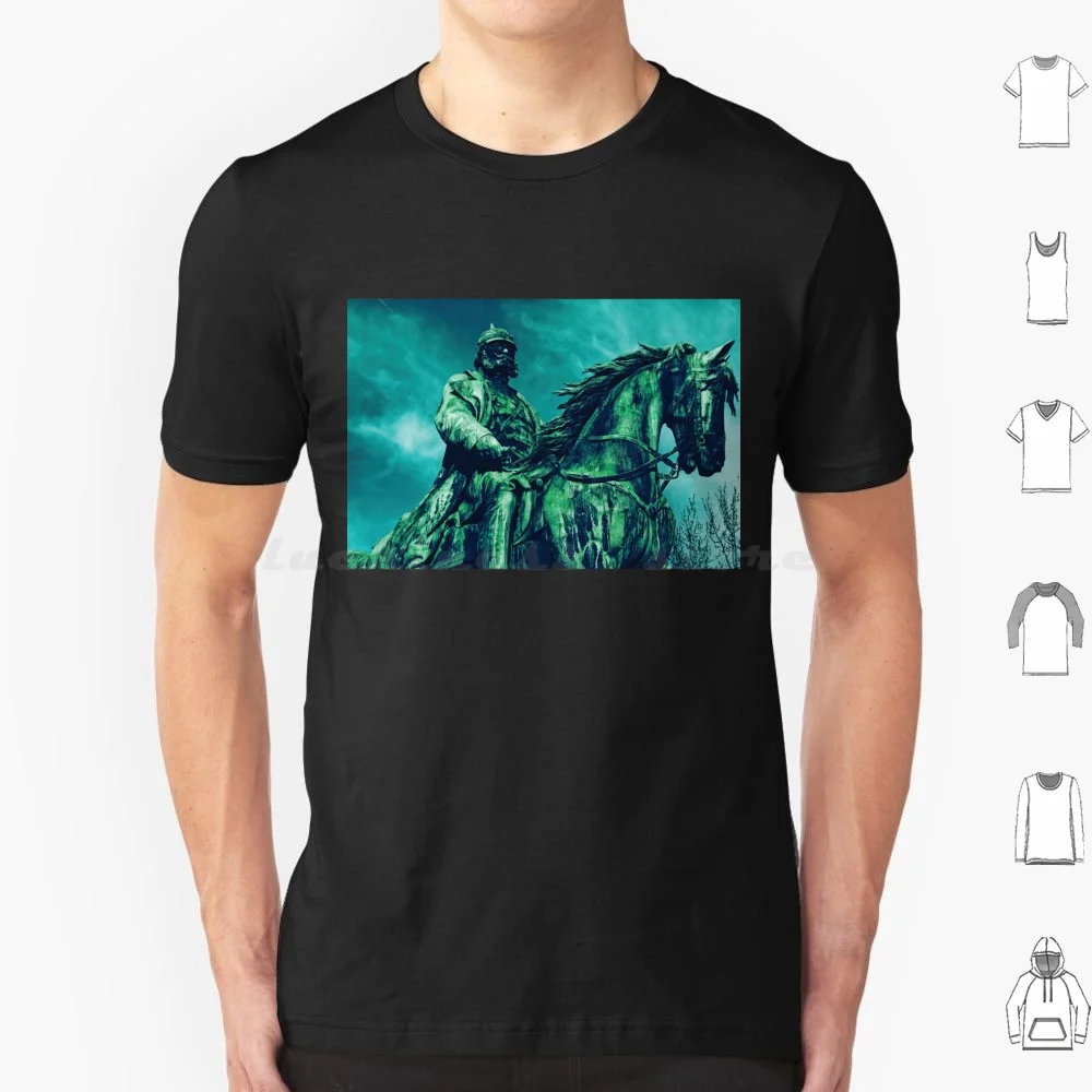 Kaiser Wilhelm I On A Horse-German Kaiser T Shirt 6xl Cotton Cool Tee Kaiser Willhelm Horse Statue Monument German Emperor