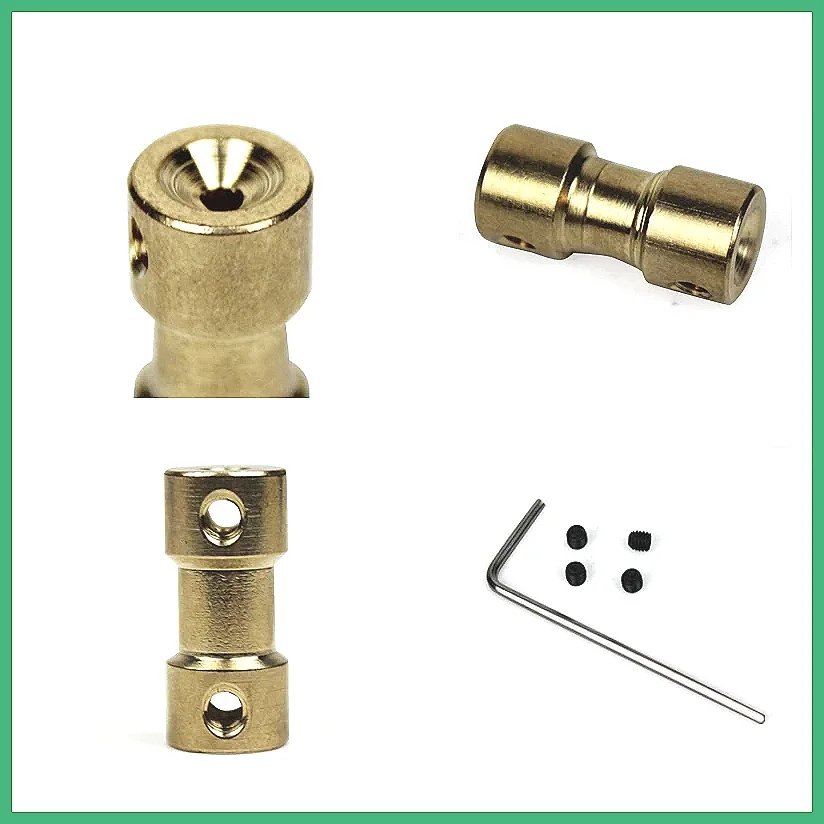 Brass Shaft Coupling 5mm to 8mm Motor Connector for RC Car Model Aeromodelling Metal Drive Shaft Extension Adapter DIY Access