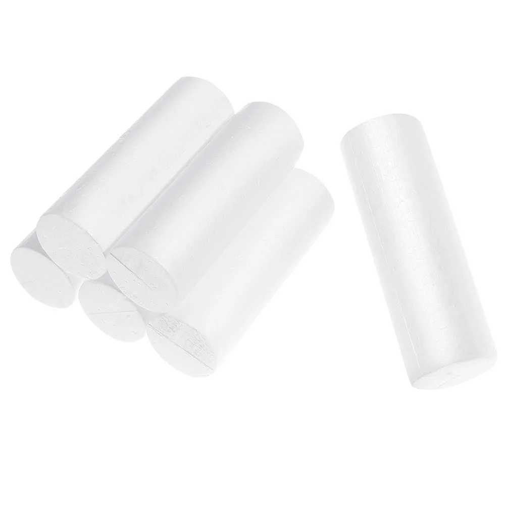 6 Pcs Foam Cylinder Party Decor Supply Decorative Circle Stickers Christmas Ornament Toy Multi-use DIY Bedroom Adornment Cake