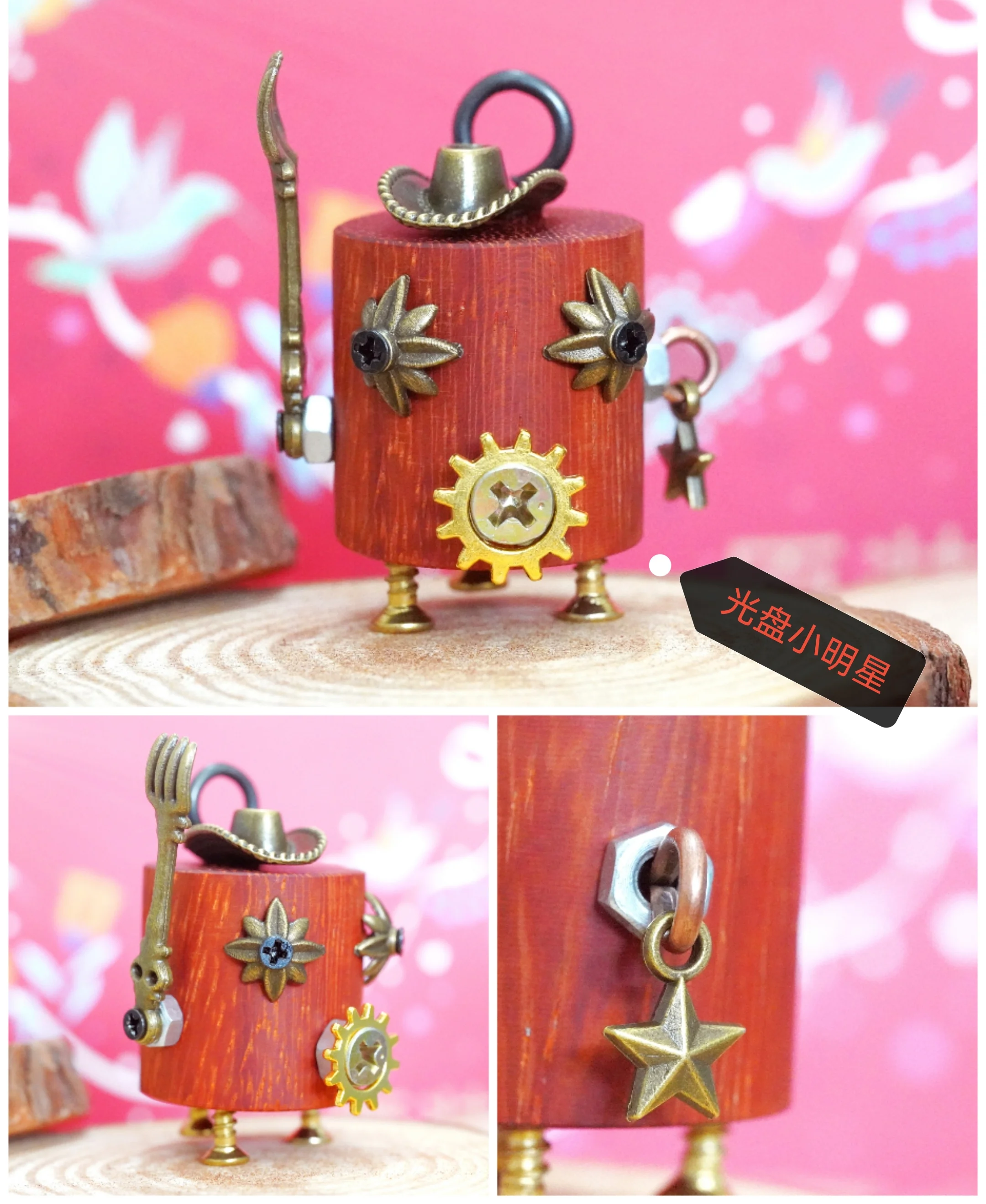 

Personalized DIY Parent-child, Couple, Event Scene Punk Robot Original Figure, Pendant Keychain Jewelry