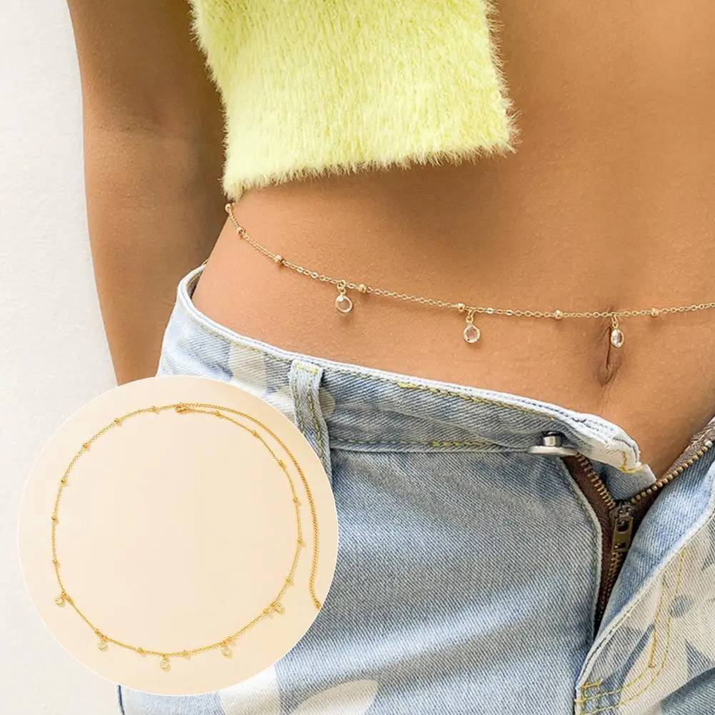 Simple Appearance  Innovative Sexy Belt Belly Waist Women Summer Chains Flexible Stomach Chain Solid   for Party