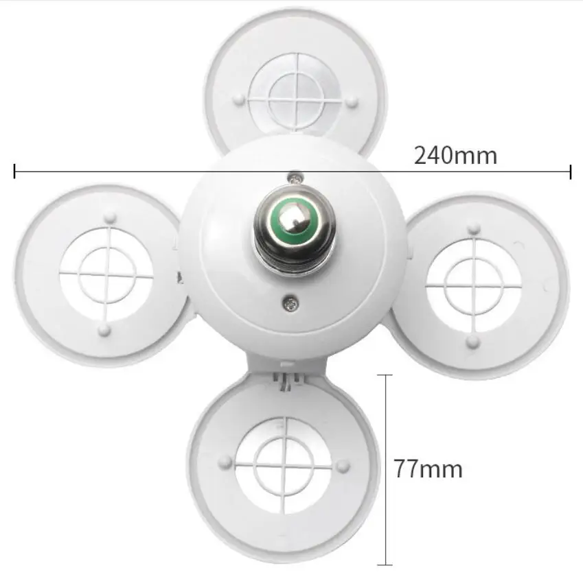 Bohlam lipat LED bentuk bola, lampu sorot putih dingin/hangat 40W E27 UFO Foolight 360 derajat AC 220V