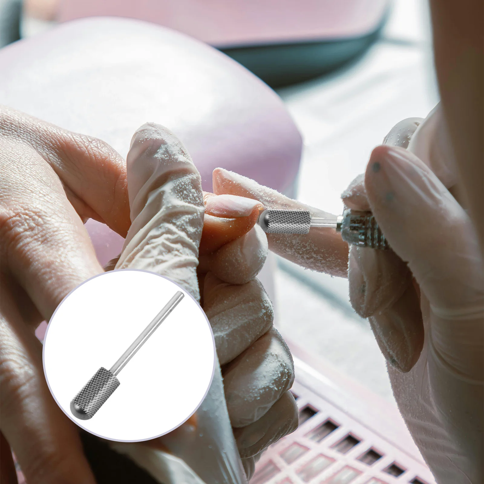 

Round Cylinder Tungsten Carbide Nail Drill Bit for Removal and Dead Skin Manicure Pedicure Electric File Replacement