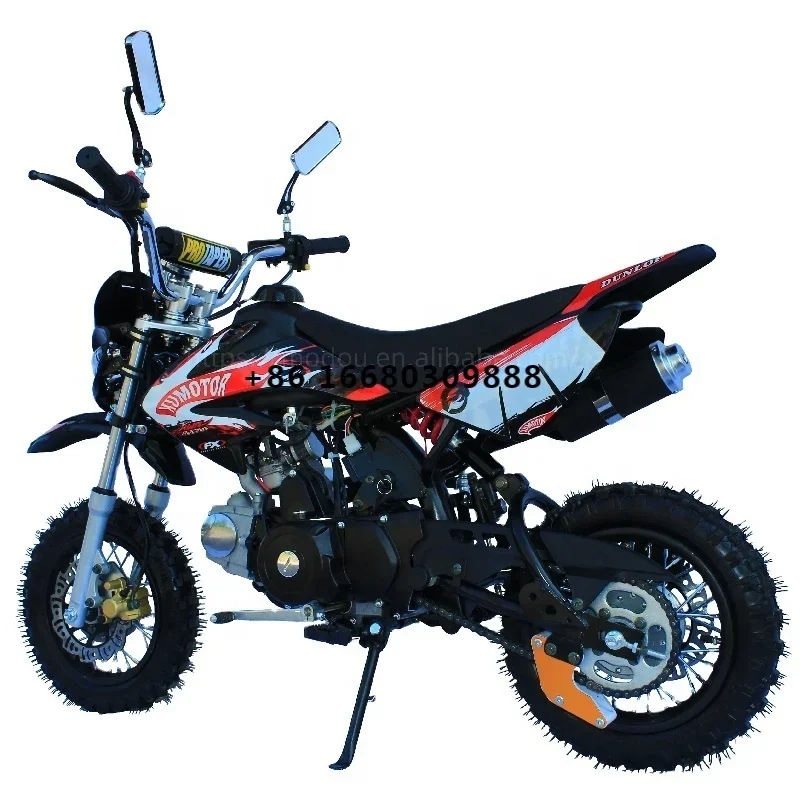 Two wheel dirt bike 125cc four stroke electric start adult children mini mountain racing motorcycle