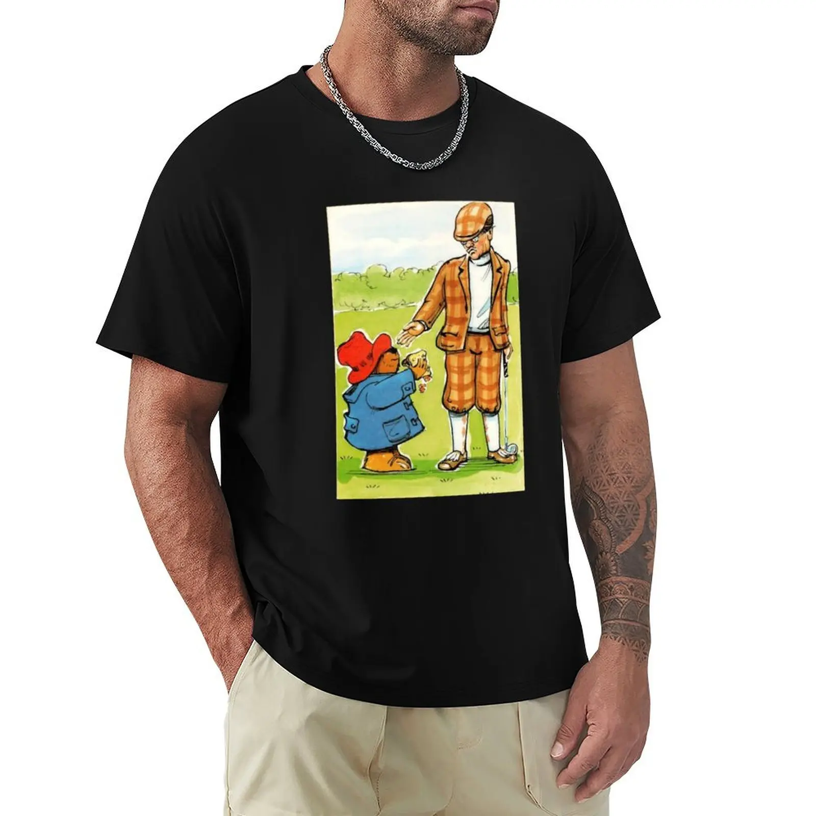 paddington bear(4) T-Shirt sports fans tees Short sleeve tee men