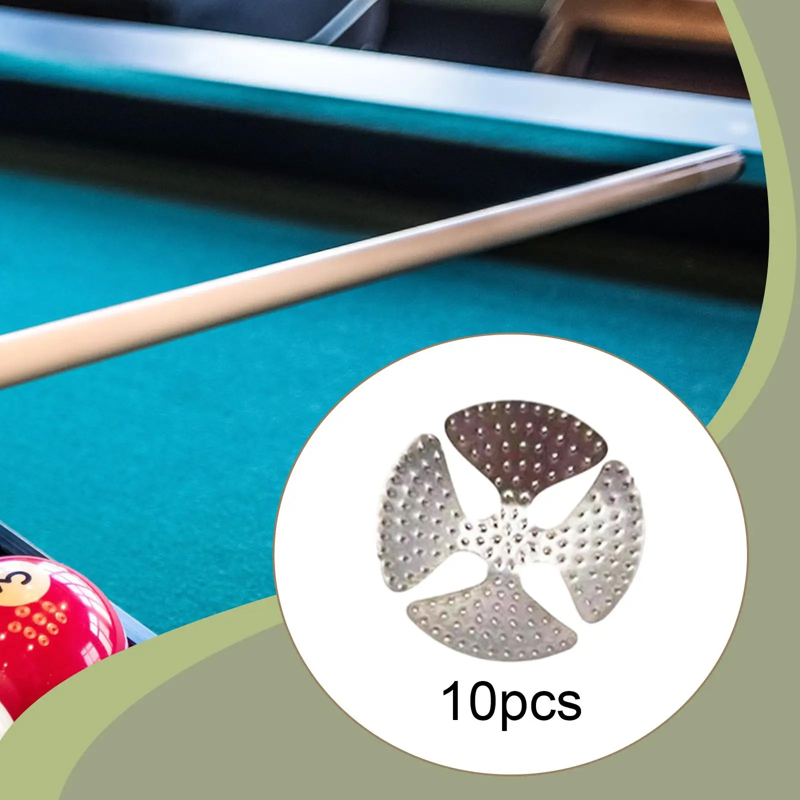 10 Pieces Billiard Pool Cue Tip Shaper Part Multifunctional Replacement