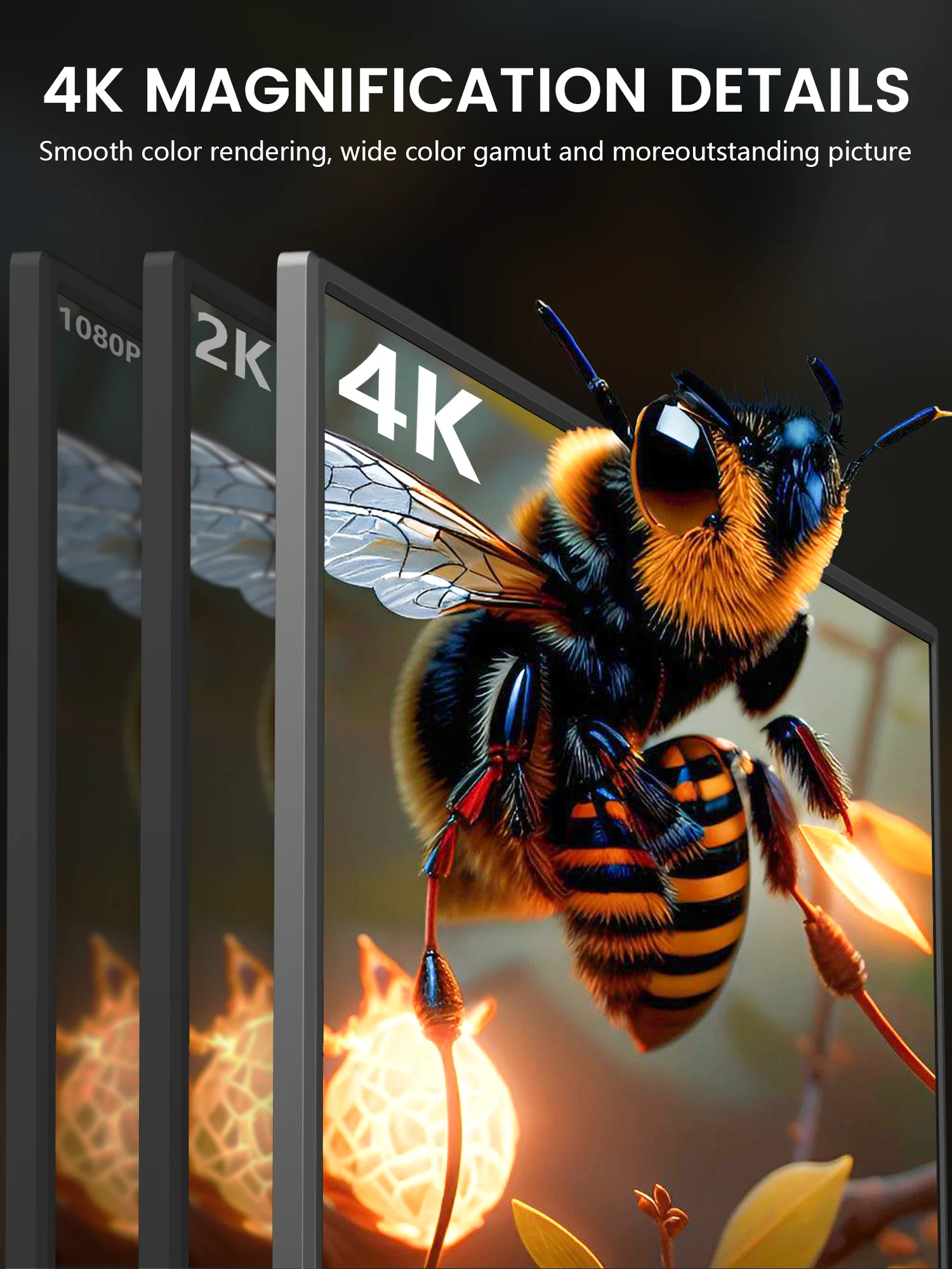 Amoudo شاشة محمولة 3840*2400P 60 هرتز شاشة كمبيوتر محمول مزدوجة USB C HDMI شاشة ثانية ل PS4/5 Xbox Switch MAC هاتف الكمبيوتر