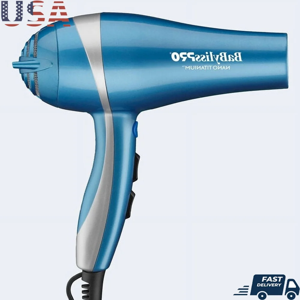 مجفف الشعر الأيونية 2000 واط نانو التيتانيوم مجفف للنفخ التجفيف السريع 6 إعدادات سرعة الحرارة زر النار الباردة المكثف فوهة للجنسين