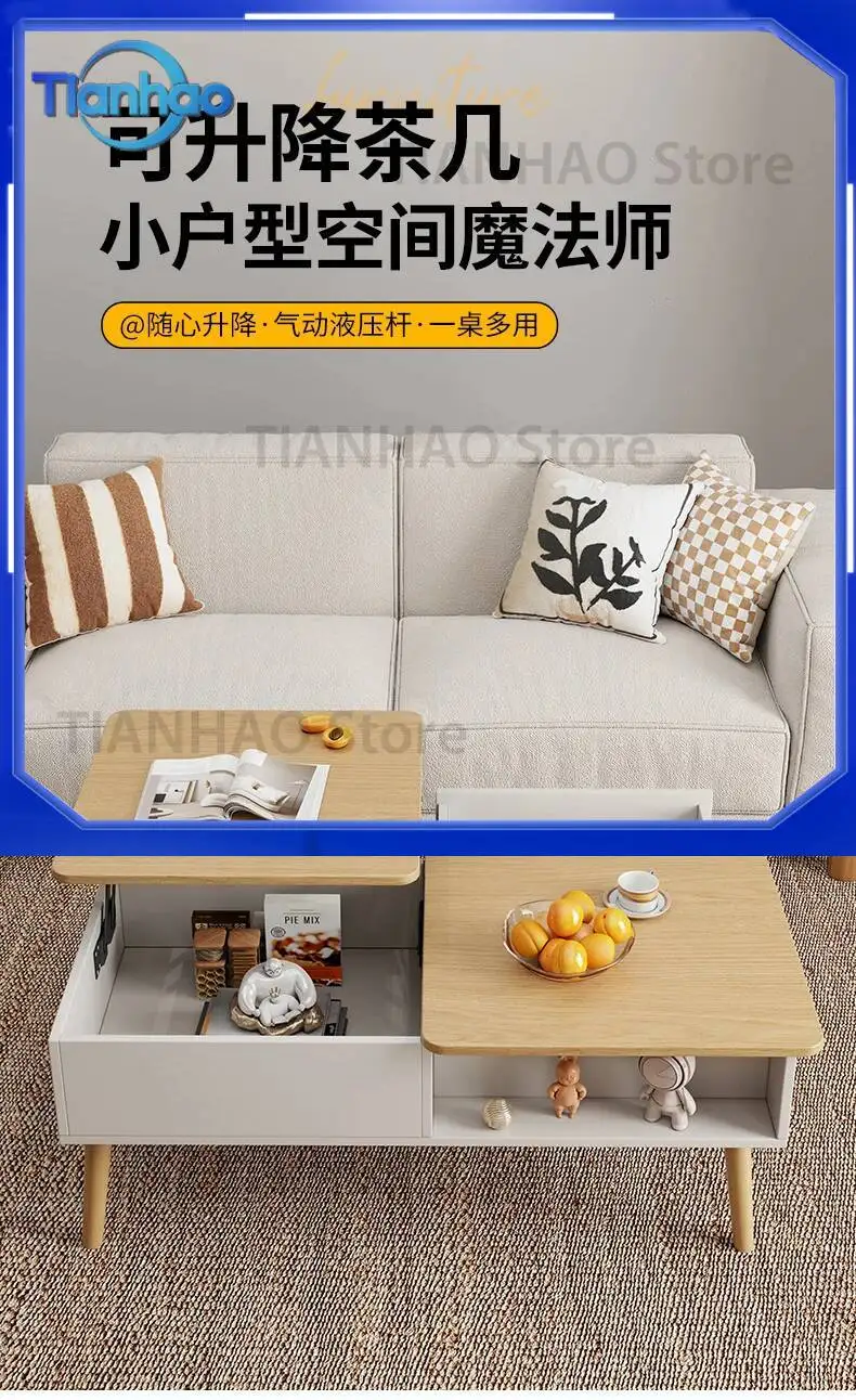 Modern Coffee Table for Storage Design Side Luxury Style Aesthetic Creative Living Room Furniture Mesas De Centro Para Sala