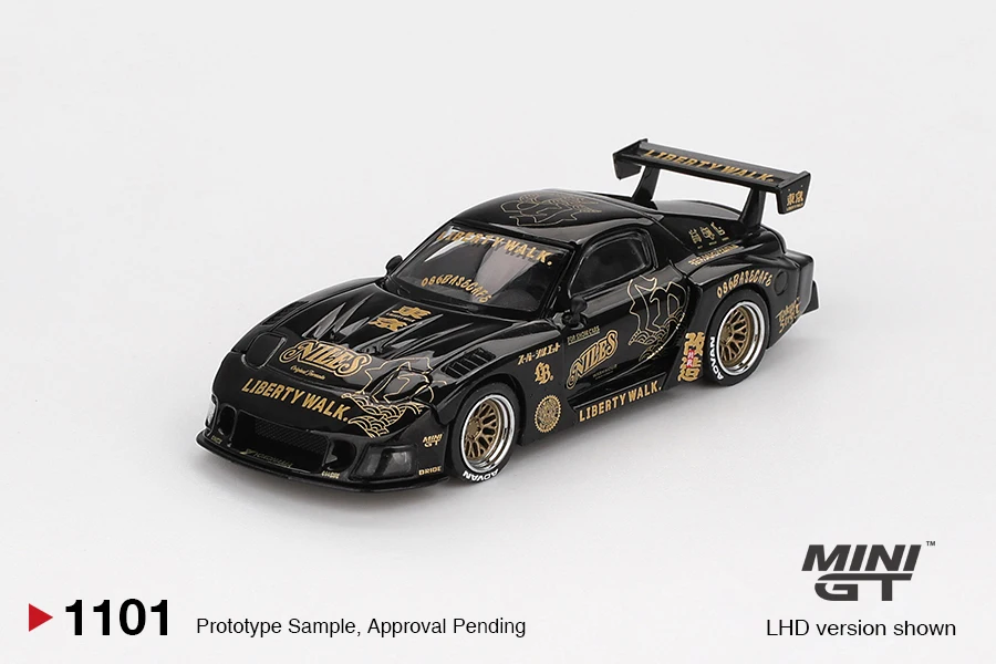 

MINIGT 1/64 MAZDA RX-7 LB-Super Silhouette FD-NILES MGT01101-CH автомобили из сплава, литая под давлением металлическая модель, детский рождественский подарок, игрушки для мальчиков