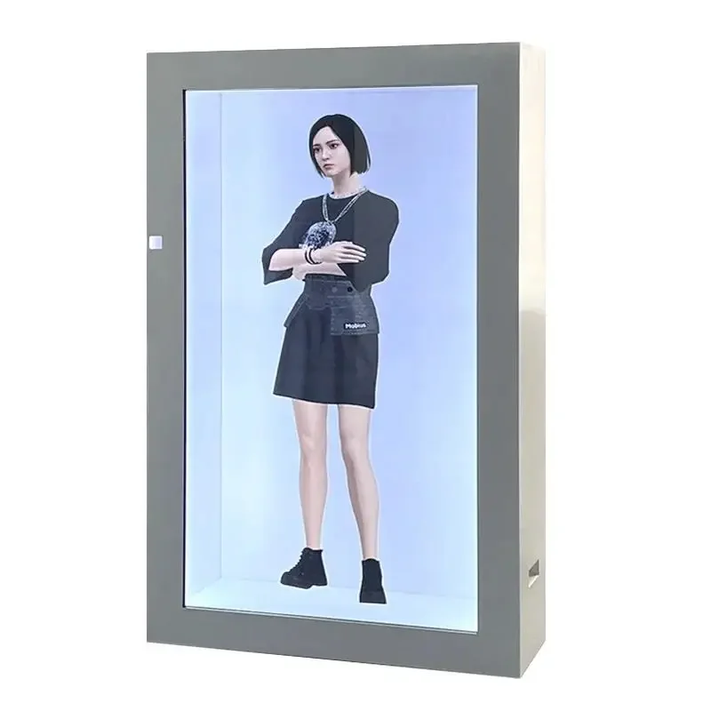 65,75,85,86,98 Inch 3d Transparent Lcd Display Box Holobox Showcase Cabinet For Museum Exhibition