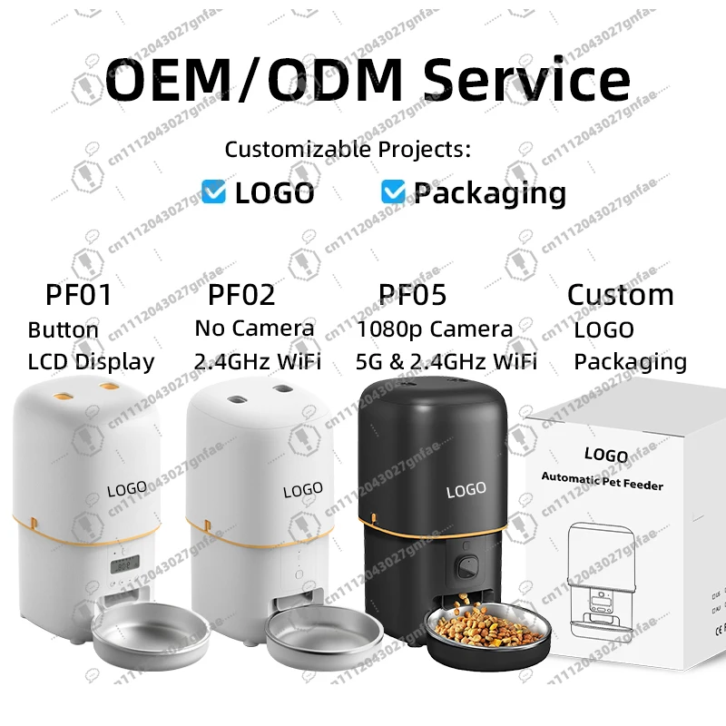 5G WiFi Automatic Pet Feeder Camera 1080P Pet Food Dispenser Camera Stainless Steel BowlCatandDogWifi SmartPetFeeder with Camera