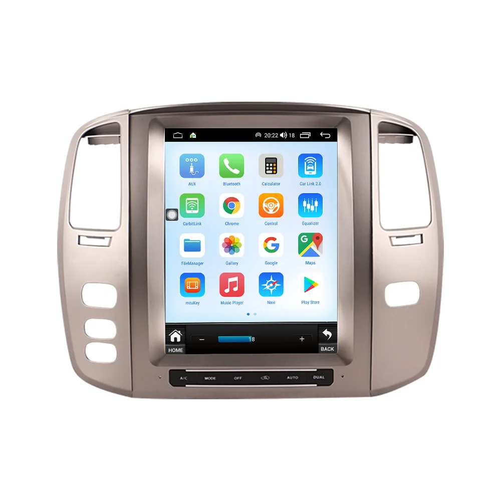 For Lexus LX470 2002-2007 Android 13 Tesla Style  Car Audio Car GPS Navigation for Car Multimedia Stereo Apple Carplay