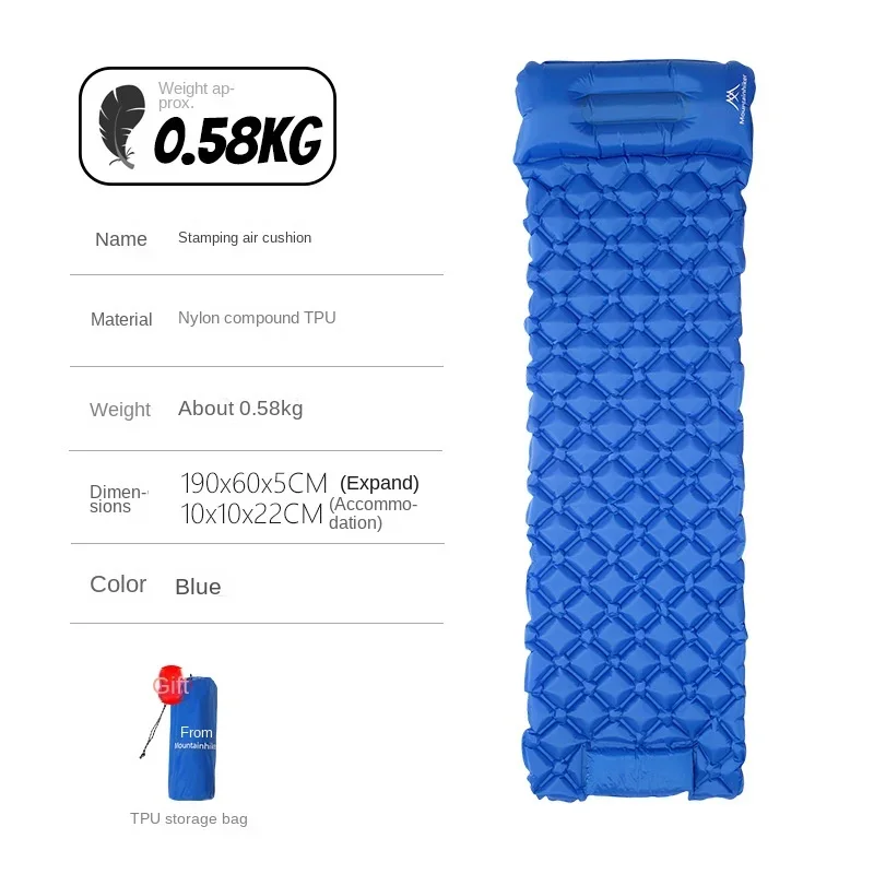 Colchoneta Inflable para Acampar al Aire Libre MOUNTAINHIKER con Almohadas, Colchones de Aire Ultraligeros para Excursionismo, Pesca y Senderismo