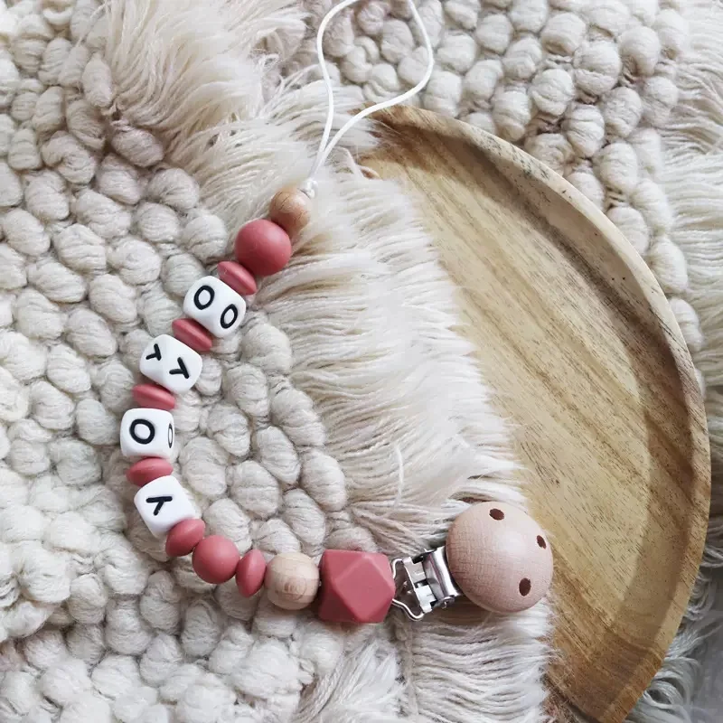 Ins Baby Schnuller Clip personalisieren Name benutzer definierte Dummy Nippel Halter Kette nordischen Stil Neugeborenen Geschenk Beißring Babys Zubehör