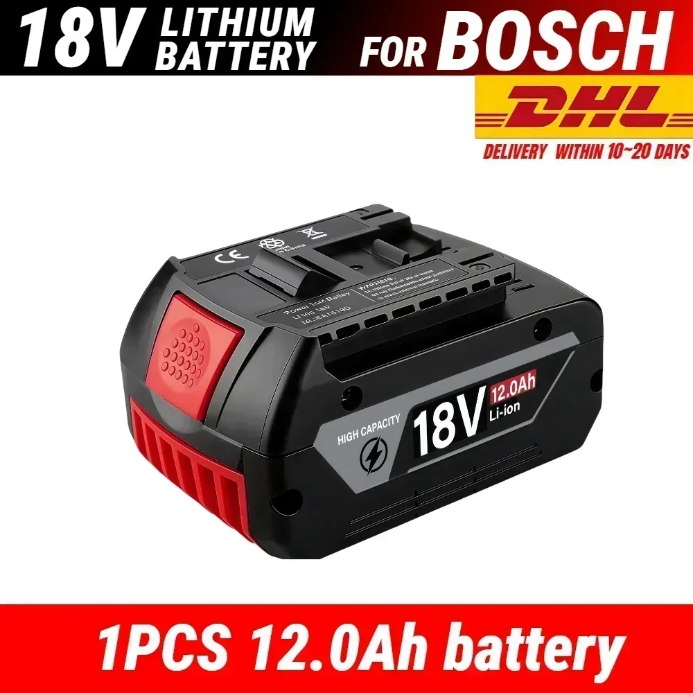 Nieuwe 18V 12.0AH professionele lithiumbatterij voor Bosch BAT609 BAT609G BAT618 BAT618G elektrisch gereedschap oplaadbare batterij ◪ ㉿