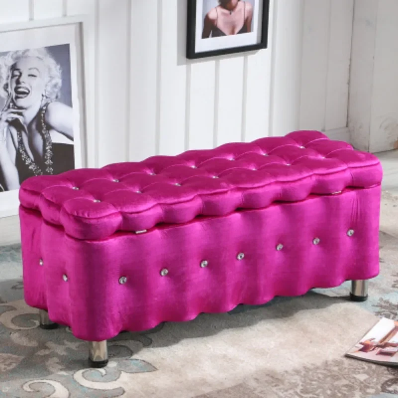Processing Customized Storage Large Capacity Light Luxury Shoe Change Stool Multifunctional Household Seated Shoe Change Stool B