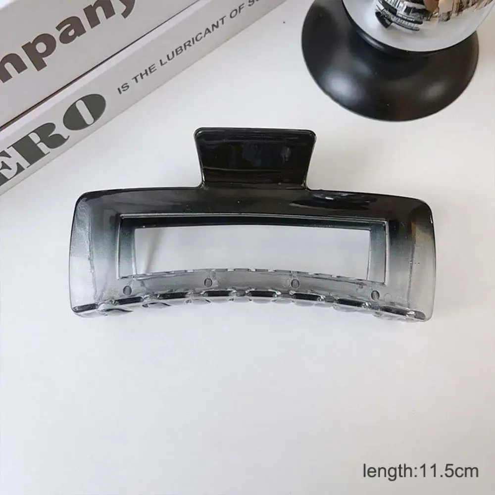 Transparent Gradient Color Hair Claw Acrylic Big Barrette Women Girls Hair Crab Summer Hollow Grab Bath Clip Non-Slip Headwear