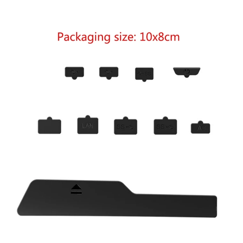 Staubschutzstecker für PS 5 Antidust Cover Gaming Zubehör Staubdichter Stecker Schwarz