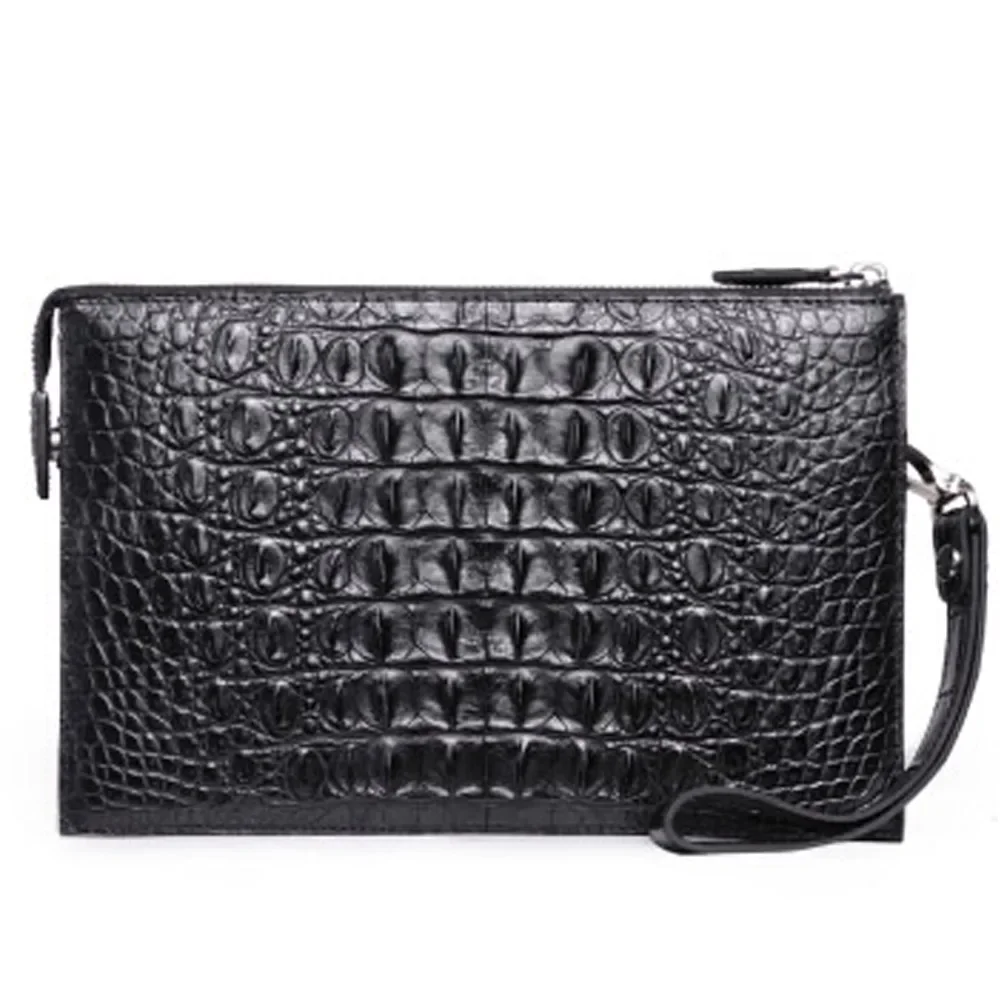 

PUGETE new male handbags crocodile handbags men envelope bag large capacity business men clutch bag