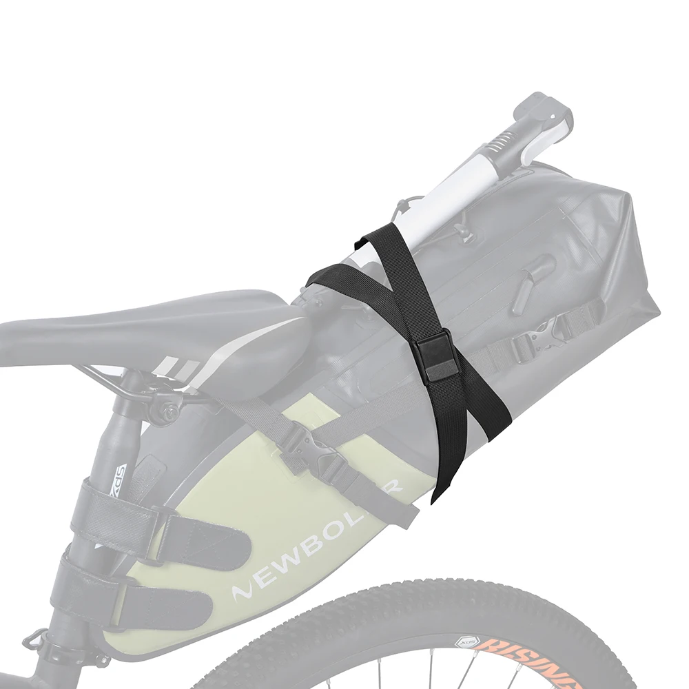 NEWBOLER Fahrrad-Satteltaschen-Stabilisator-Set, wasserdicht, 13 l, großes Fassungsvermögen, stabiler für MTB, Rennrad, passend für Wasserflaschenhalter – Detail 12