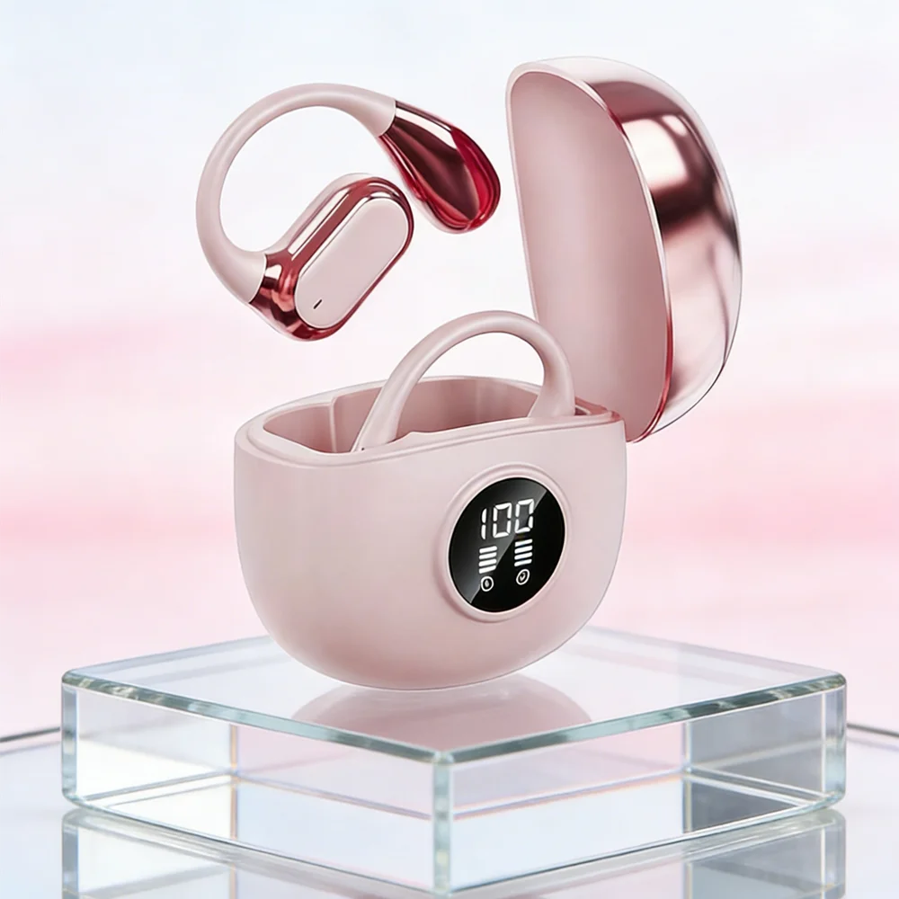 Nuevos auriculares deportivos TWS con clip, modernos y cómodos, con bajos profundos, para colgar en la oreja, compatibles con todos los teléfonos inteligentes.