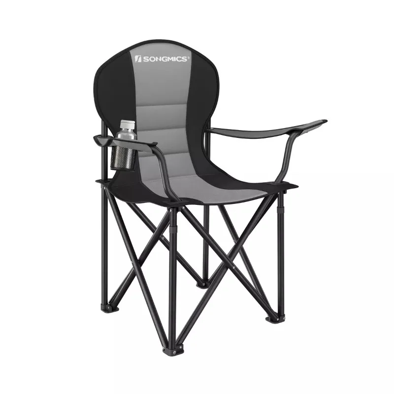 US Folding Camping Chair, with Comfortable Sponge Seat, Cup Holder, Heavy Duty Structure, Outdoor Picnic Chair