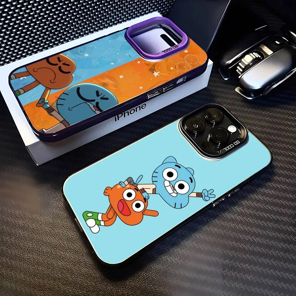 

The Amazing World Of G-Gumball Phone Case For iPhone 16,15,14,13,12,11,Mini,Pro,MAX Purple Matte Shockproof Cover