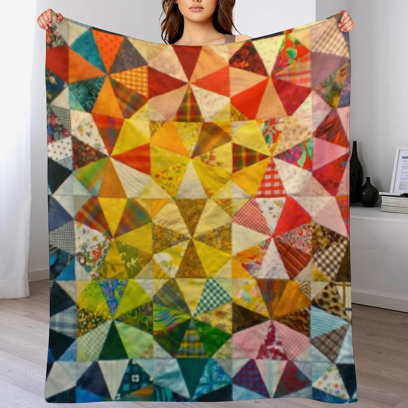 

patchwork Throw Blanket warm for winter Thin Softest Blankets
