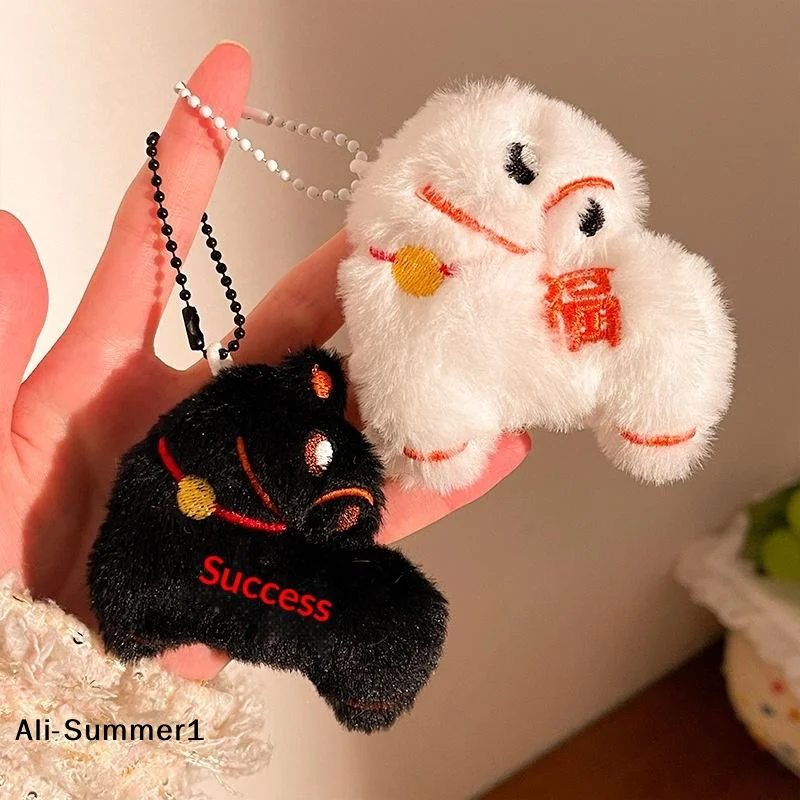 【E】Llavero de felpa de caballo lindo y suave, colgante de bolso de Pony del zodiaco 2026 para accesorio de bolso, regalos de recuerdo de Año Nuevo Chino