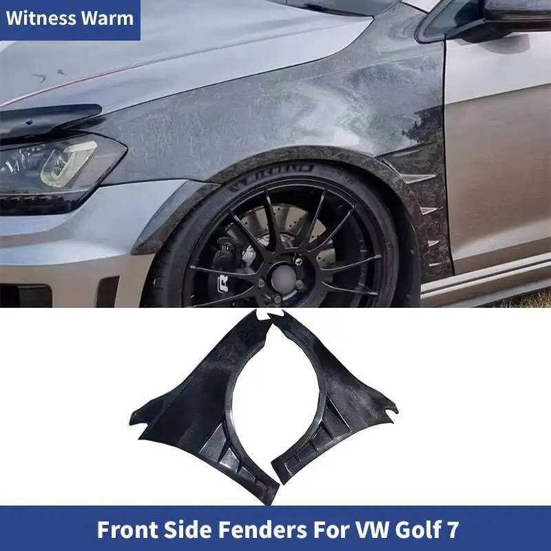 Pour VW Golf 7 7.5 MK7 Kit carrosserie en fibre de carbone, garde-boue latéraux, garniture, 2014-2017