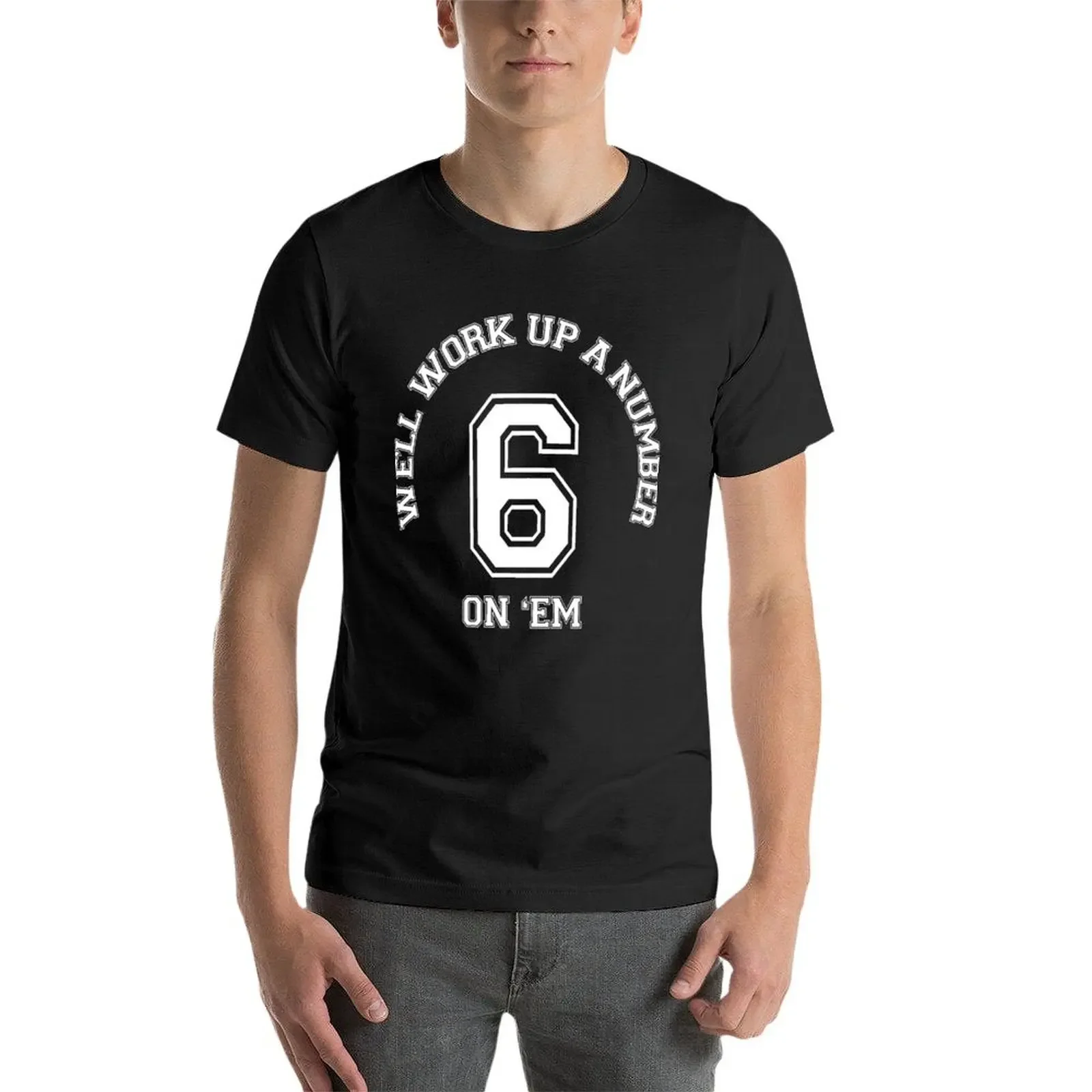 BS: We’ll Work Up A Number On 'Em T-Shirt heavyweights quick-drying graphic shirts compression shirt men image 4