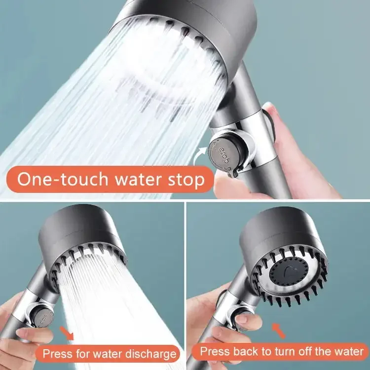 3 Modes Shower Head High Pressure Showerhead Portable Filter Rainfall Faucet Tap Bathroom Bath Home Innovative Accessories