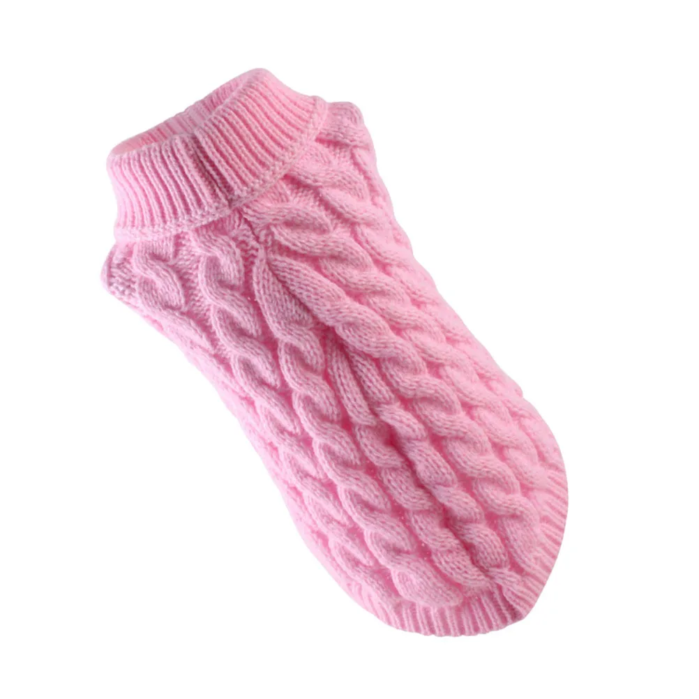 

Knitted Dog Sweater Thin Fashion Design Pink Size M Comfortable Pet Clothes for Walking Jogging Party Dog Costume