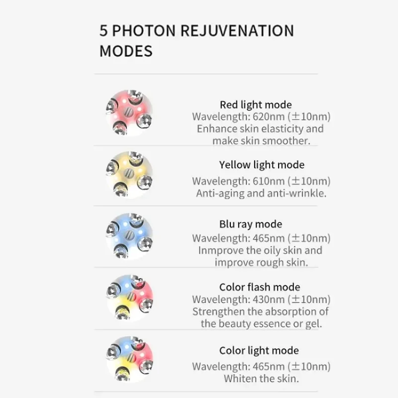 EMS 5 في 1 مدلك الوجه 4D تدليك رئيس الخامس خط شد الوجه العلاج بالضوء مدلك مزيل التجاعيد شد الجلد العناية بالجمال